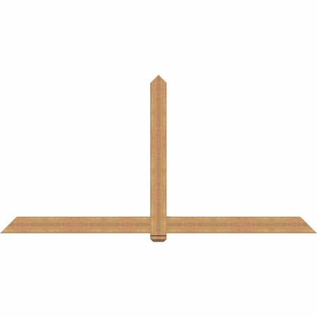 Ekena Millwork Eugene Smooth Timber Gable Bracket, Western Red Cedar, 108"W x 54"H x 3 1/2"D x 5 1/2"F, 12/12 Pitch GBW108X54X0406EUG00SWR